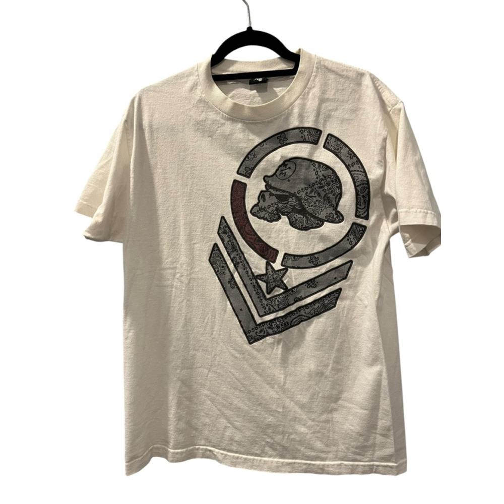 Vintage Y2K Metal Mulisha Size Large Skull Crew Neck Short Sleeve T-Shirt White